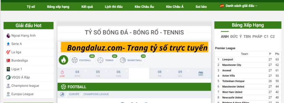 Bongdalu Tỷ số trực tuyến cover